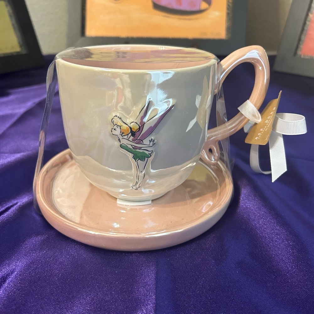 Rae Dunn Tinkerbell 'Pixie Magic' Tea Cup and Saucer Set